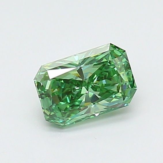 Loose Diamond - RADIANT 0.81ct Fancy Vivid Green VS2: Loose Diamond - RADIANT 0.81ct Fancy Vivid Green VS2 Source: This is a real non-mined Diamond that has been grown in a lab Shape: RADIANT Carats: 0.81 Color: Fancy Vivid Green Certification: IGI Video