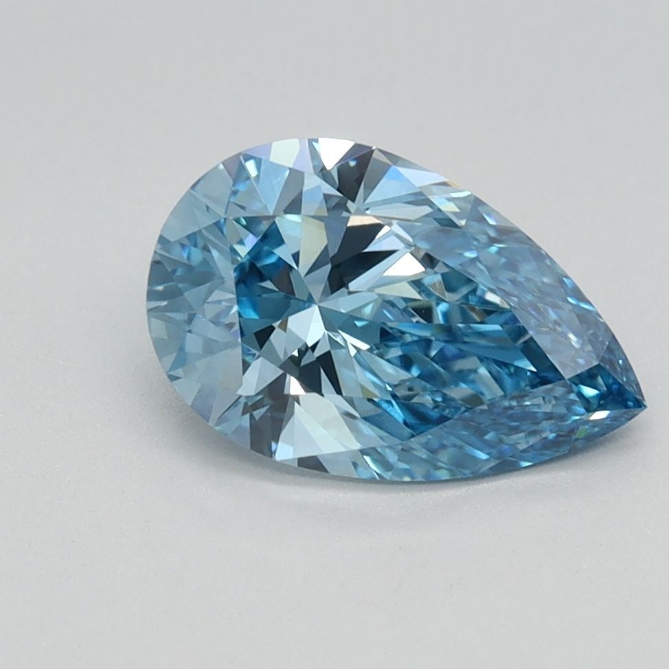 Loose Diamond - PEAR 1.09ct Fancy Vivid Blue VVS2: Loose Diamond - PEAR 1.09ct Fancy Vivid Blue VVS2 Source: This is a real non-mined Diamond that has been grown in a lab Shape: PEAR Carats: 1.09 Color: Fancy Vivid Blue Certification: IGI Video: