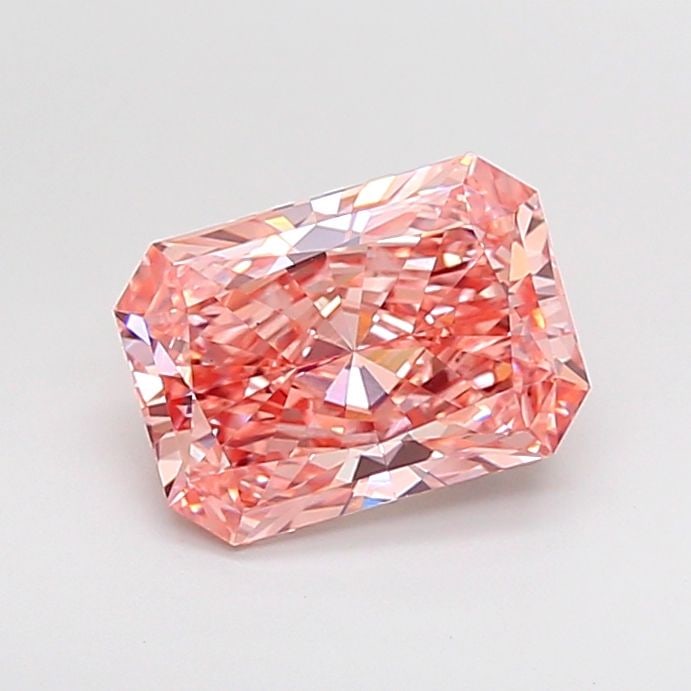 Loose Diamond - RADIANT 2.54ct Fancy Vivid Pink VS1: Loose Diamond - RADIANT 2.54ct Fancy Vivid Pink VS1 Source: This is a real non-mined Diamond that has been grown in a lab Shape: RADIANT Carats: 2.54 Color: Fancy Vivid Pink Certification: IGI Video: