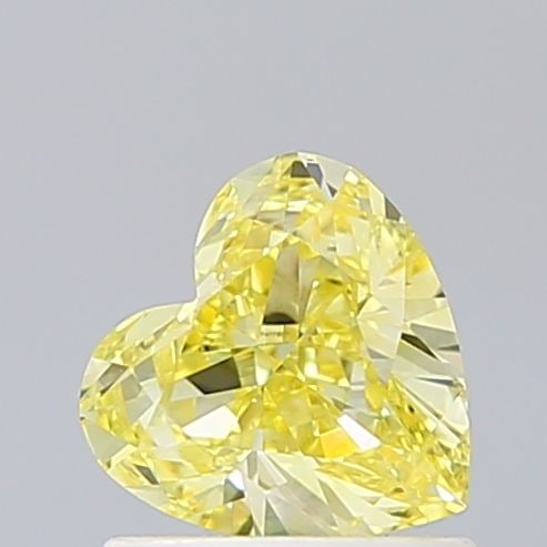 Loose Diamond - HEART 1.0ct Fancy Intense Yellow VVS2: Loose Diamond - HEART 1.0ct Fancy Intense Yellow VVS2 Source: This is a real non-mined Diamond that has been grown in a lab Shape: HEART Carats: 1.0 Color: Fancy Intense Yellow Certification: IGI Vide