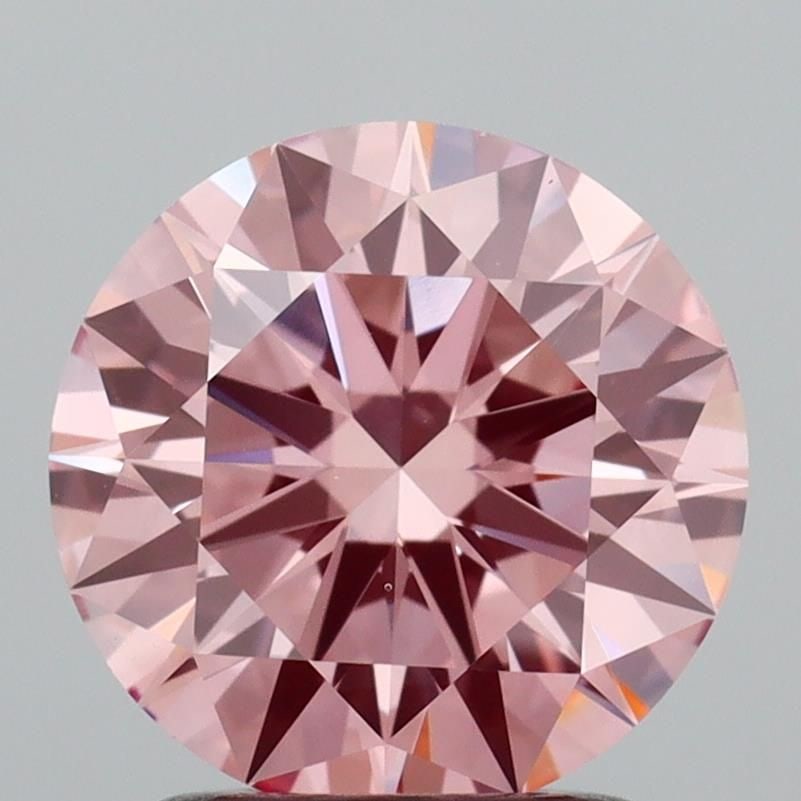 Loose Diamond - ROUND 1.8ct Fancy Intense Pink VS1: Loose Diamond - ROUND 1.8ct Fancy Intense Pink VS1 Source: This is a real non-mined Diamond that has been grown in a lab Shape: ROUND Carats: 1.8 Color: Fancy Intense Pink Certification: IGI Video: