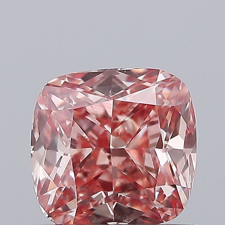 Loose Diamond - CUSHION MODIFIED 0.96ct Fancy Intense Pink VS1: Loose Diamond - CUSHION MODIFIED 0.96ct Fancy Intense Pink VS1 Source: This is a real non-mined Diamond that has been grown in a lab Shape: CUSHION MODIFIED Carats: 0.96 Color: Fancy Intense Pink Cert