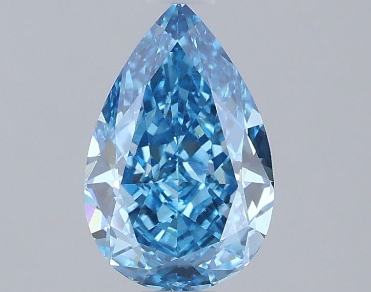 Loose Diamond - PEAR 1.08ct Fancy Vivid Blue VS1: Loose Diamond - PEAR 1.08ct Fancy Vivid Blue VS1 Source: This is a real non-mined Diamond that has been grown in a lab Shape: PEAR Carats: 1.08 Color: Fancy Vivid Blue Certification: IGI Video: