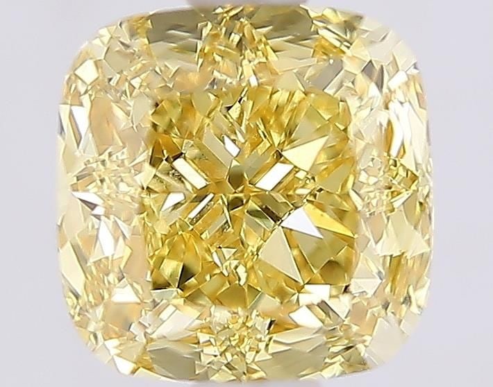 Loose Diamond - CUSHION MODIFIED 1.51ct Fancy Intense Yellow VS1: Loose Diamond - CUSHION MODIFIED 1.51ct Fancy Intense Yellow VS1 Source: This is a real non-mined Diamond that has been grown in a lab Shape: CUSHION MODIFIED Carats: 1.51 Color: Fancy Intense Yellow 