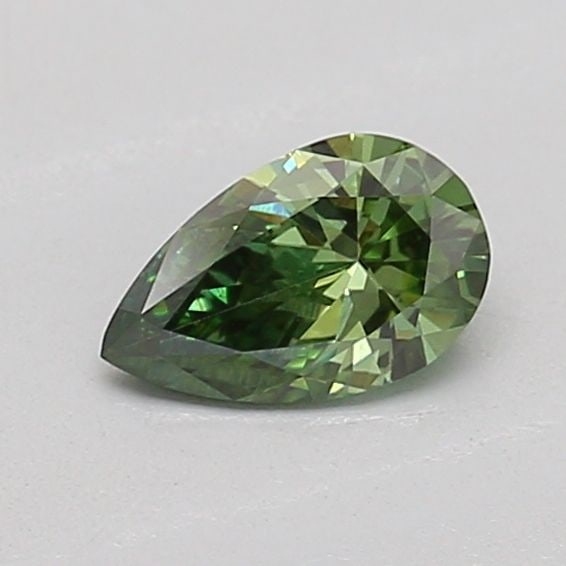 Loose Diamond - PEAR 0.24ct Fancy Vivid Green VS1: Loose Diamond - PEAR 0.24ct Fancy Vivid Green VS1 Source: This is a real non-mined Diamond that has been grown in a lab Shape: PEAR Carats: 0.24 Color: Fancy Vivid Green Certification: IGI Additional 