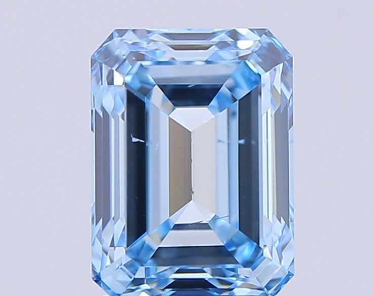 Loose Diamond - EMERALD 2.02ct Fancy Vivid Blue SI1: Loose Diamond - EMERALD 2.02ct Fancy Vivid Blue SI1 Source: This is a real non-mined Diamond that has been grown in a lab Shape: EMERALD Carats: 2.02 Color: Fancy Vivid Blue Certification: NONE