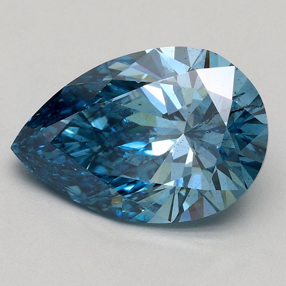 Loose Diamond - PEAR 1.9ct Fancy Vivid Blue SI1: Loose Diamond - PEAR 1.9ct Fancy Vivid Blue SI1 Source: This is a real non-mined Diamond that has been grown in a lab Shape: PEAR Carats: 1.9 Color: Fancy Vivid Blue Certification: IGI Video:
