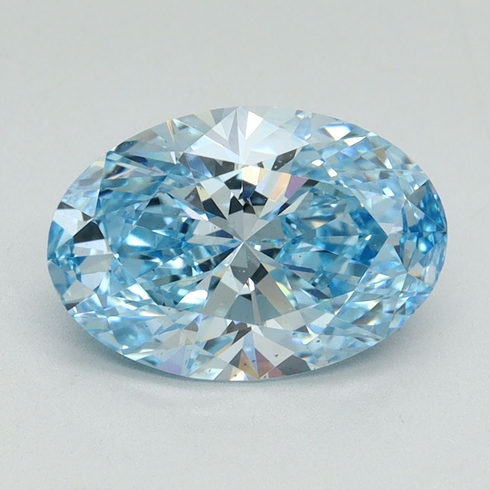 Loose Diamond - OVAL 2.23ct Fancy Vivid Blue VS2: Loose Diamond - OVAL 2.23ct Fancy Vivid Blue VS2 Source: This is a real non-mined Diamond that has been grown in a lab Shape: OVAL Carats: 2.23 Color: Fancy Vivid Blue Certification: IGI Video: