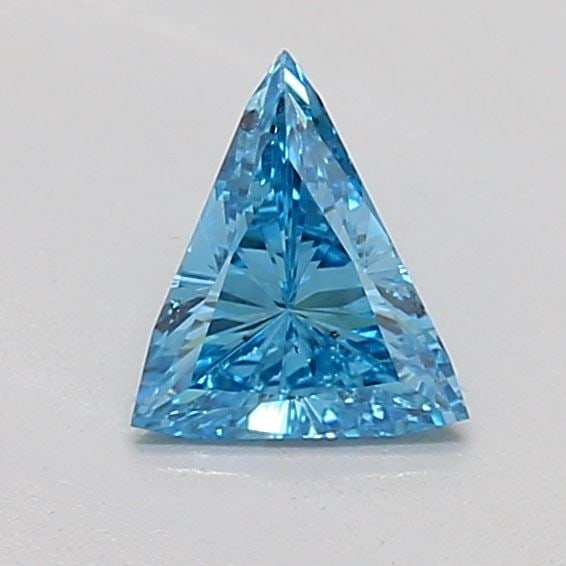 Loose Diamond - TRIANGULAR 0.27ct Fancy Vivid Blue SI1: Loose Diamond - TRIANGULAR 0.27ct Fancy Vivid Blue SI1 Source: This is a real non-mined Diamond that has been grown in a lab Shape: TRIANGULAR Carats: 0.27 Color: Fancy Vivid Blue Certification: IGI A