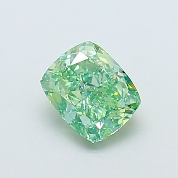 Loose Diamond - CUSHION MODIFIED 1.01ct Fancy Vivid Green VVS2: Loose Diamond - CUSHION MODIFIED 1.01ct Fancy Vivid Green VVS2 Source: This is a real non-mined Diamond that has been grown in a lab Shape: CUSHION MODIFIED Carats: 1.01 Color: Fancy Vivid Green Certi