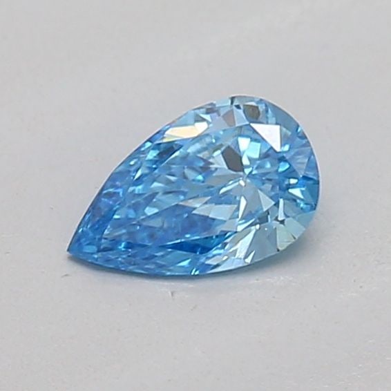 Loose Diamond - PEAR 0.16ct Fancy Vivid Blue VVS2: Loose Diamond - PEAR 0.16ct Fancy Vivid Blue VVS2 Source: This is a real non-mined Diamond that has been grown in a lab Shape: PEAR Carats: 0.16 Color: Fancy Vivid Blue Certification: IGI Video: