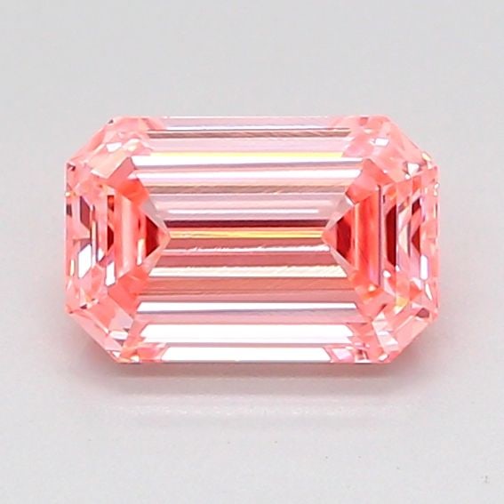Loose Diamond - EMERALD 1.01ct Fancy Vivid Pink VS1: Loose Diamond - EMERALD 1.01ct Fancy Vivid Pink VS1 Source: This is a real non-mined Diamond that has been grown in a lab Shape: EMERALD Carats: 1.01 Color: Fancy Vivid Pink Certification: IGI Video: