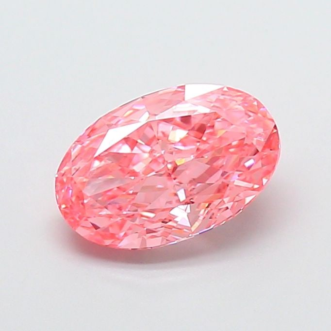 Loose Diamond - OVAL 2.09ct Fancy Vivid Pink VS2: Loose Diamond - OVAL 2.09ct Fancy Vivid Pink VS2 Source: This is a real non-mined Diamond that has been grown in a lab Shape: OVAL Carats: 2.09 Color: Fancy Vivid Pink Certification: IGI Video: