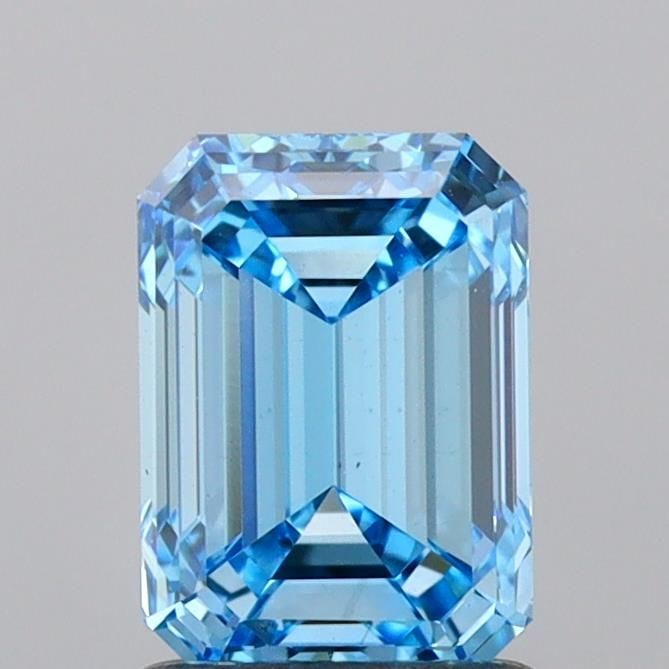 Loose Diamond - EMERALD 1.51ct Fancy Vivid Blue VS1: Loose Diamond - EMERALD 1.51ct Fancy Vivid Blue VS1 Source: This is a real non-mined Diamond that has been grown in a lab Shape: EMERALD Carats: 1.51 Color: Fancy Vivid Blue Certification: IGI Video: