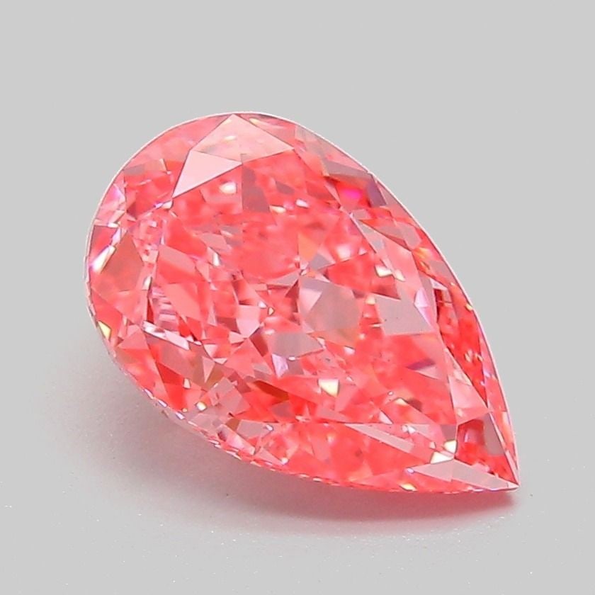 Loose Diamond - PEAR 2.02ct Fancy Vivid Pink VS1: Loose Diamond - PEAR 2.02ct Fancy Vivid Pink VS1 Source: This is a real non-mined Diamond that has been grown in a lab Shape: PEAR Carats: 2.02 Color: Fancy Vivid Pink Certification: IGI Video: