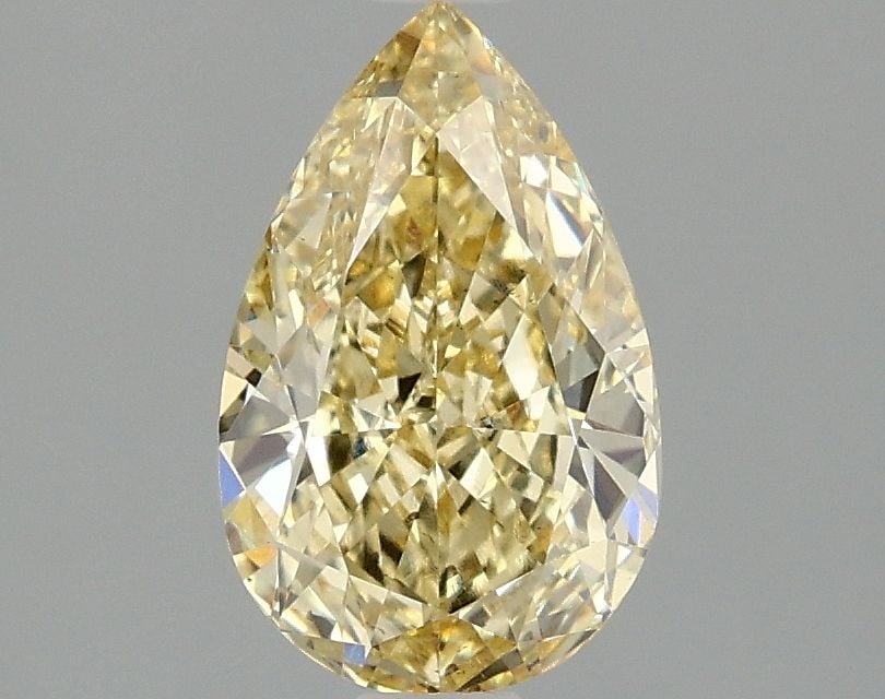 Loose Diamond - PEAR 1.59ct Fancy Intense Yellow VS2: Loose Diamond - PEAR 1.59ct Fancy Intense Yellow VS2 Source: This is a real non-mined Diamond that has been grown in a lab Shape: PEAR Carats: 1.59 Color: Fancy Intense Yellow Certification: IGI Video