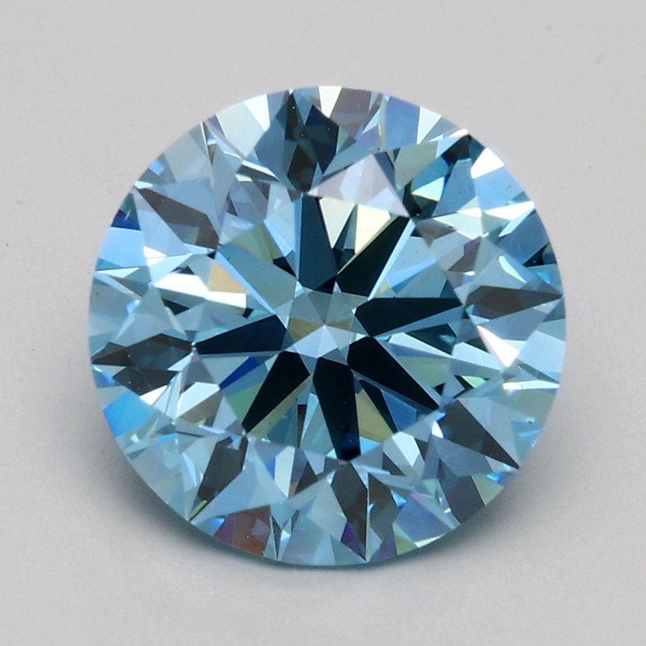 Ideal Loose Diamond - ROUND 2.23ct Fancy Vivid Blue VS1: Ideal Loose Diamond - ROUND 2.23ct Fancy Vivid Blue VS1 Source: This is a real non-mined Diamond that has been grown in a lab Shape: ROUND Carats: 2.23 Color: Fancy Vivid Blue Certification: IGI Video