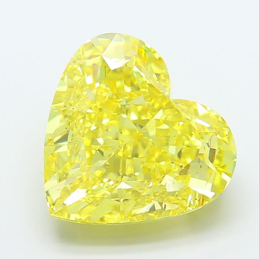 Loose Diamond - HEART 9.04ct Fancy Vivid Yellow VS2: Loose Diamond - HEART 9.04ct Fancy Vivid Yellow VS2 Source: This is a real non-mined Diamond that has been grown in a lab Shape: HEART Carats: 9.04 Color: Fancy Vivid Yellow Certification: IGI Video: