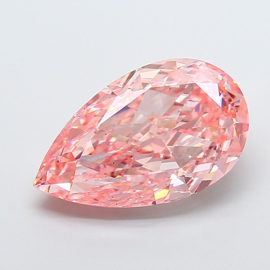 Loose Diamond - PEAR 10.06ct Fancy Vivid Pink VS2: Loose Diamond - PEAR 10.06ct Fancy Vivid Pink VS2 Source: This is a real non-mined Diamond that has been grown in a lab Shape: PEAR Carats: 10.06 Color: Fancy Vivid Pink Certification: IGI Video: