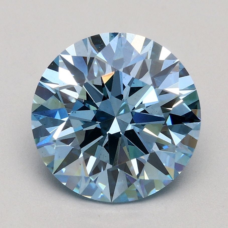 Ideal Loose Diamond - ROUND 2.02ct Fancy Intense Blue VS2: Ideal Loose Diamond - ROUND 2.02ct Fancy Intense Blue VS2 Source: This is a real non-mined Diamond that has been grown in a lab Shape: ROUND Carats: 2.02 Color: Fancy Intense Blue Certification: IGI V