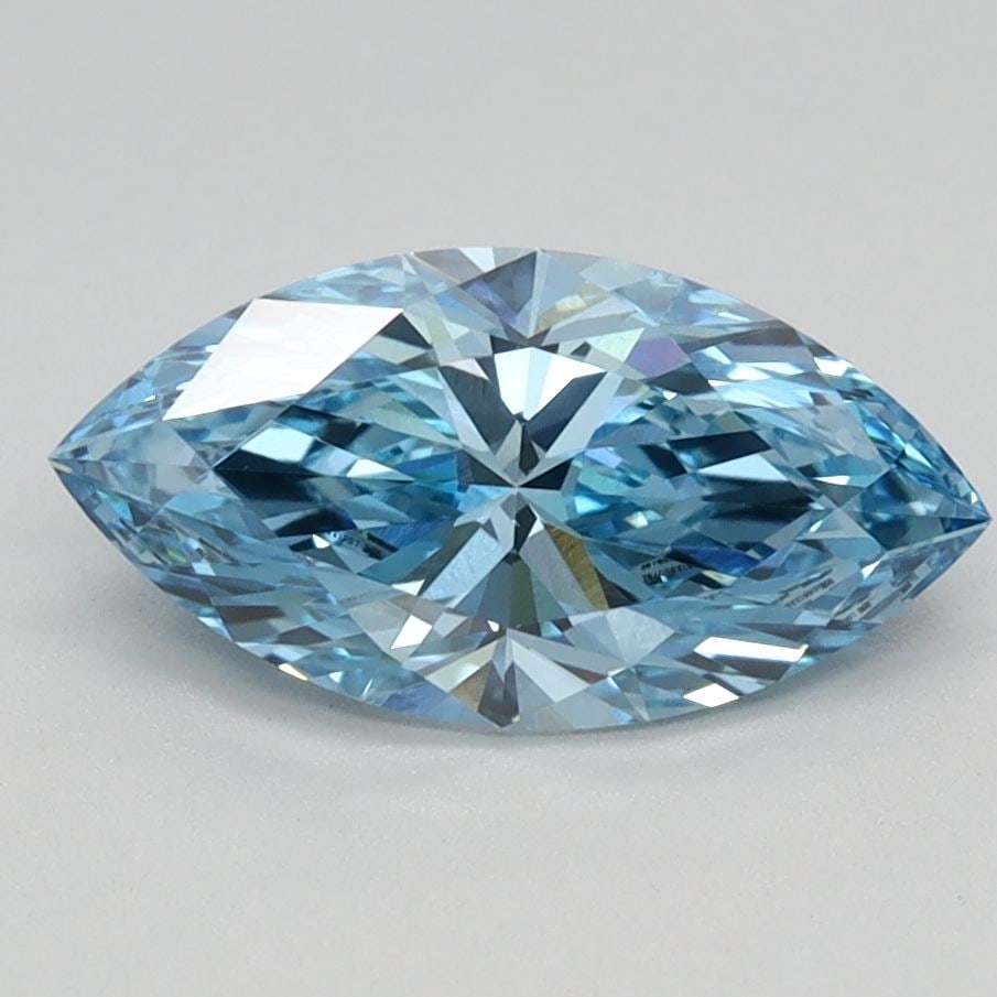 Loose Diamond - MARQUISE 1.05ct Fancy Vivid Blue VS1: Loose Diamond - MARQUISE 1.05ct Fancy Vivid Blue VS1 Source: This is a real non-mined Diamond that has been grown in a lab Shape: MARQUISE Carats: 1.05 Color: Fancy Vivid Blue Certification: IGI Video