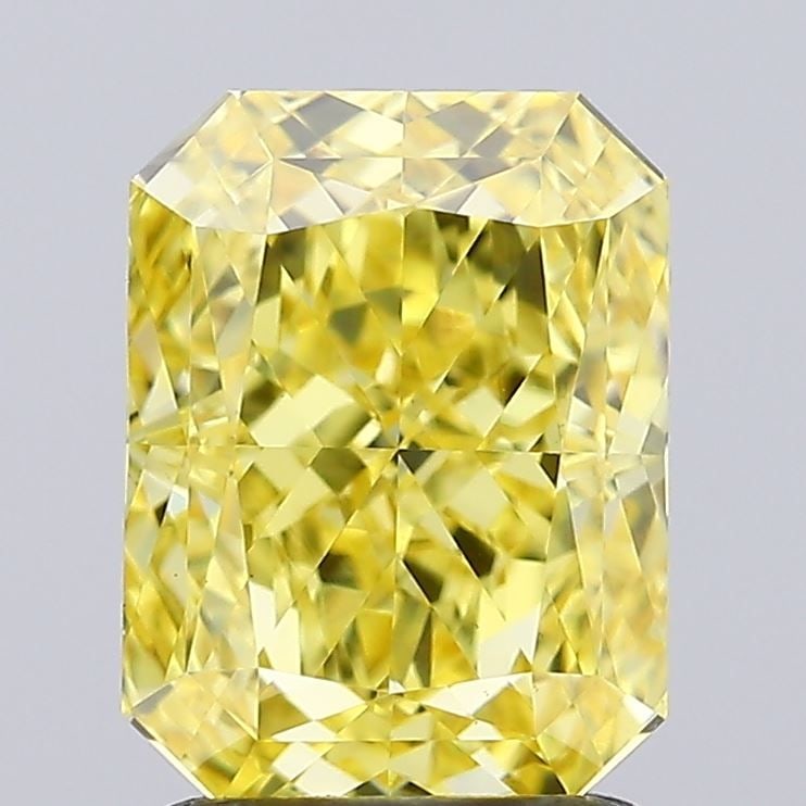 Loose Diamond - RADIANT 2.02ct Fancy Vivid Yellow VS1: Loose Diamond - RADIANT 2.02ct Fancy Vivid Yellow VS1 Source: This is a real non-mined Diamond that has been grown in a lab Shape: RADIANT Carats: 2.02 Color: Fancy Vivid Yellow Certification: IGI Vid