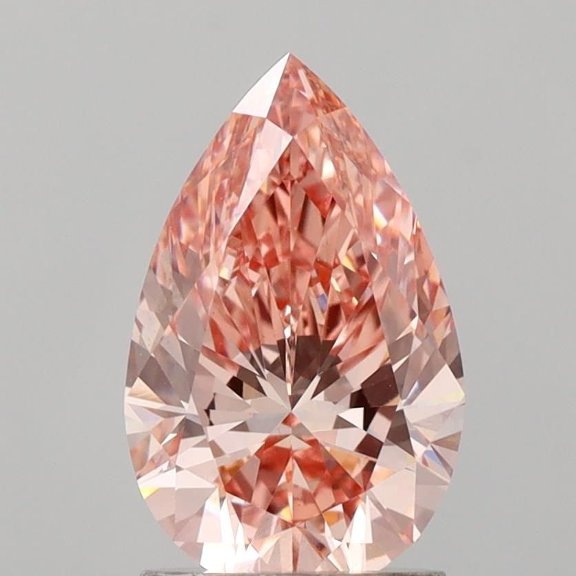Loose Diamond - PEAR 1.74ct Fancy Vivid Brownish Pink VS1: Loose Diamond - PEAR 1.74ct Fancy Vivid Brownish Pink VS1 Source: This is a real non-mined Diamond that has been grown in a lab Shape: PEAR Carats: 1.74 Color: Fancy Vivid Brownish Pink