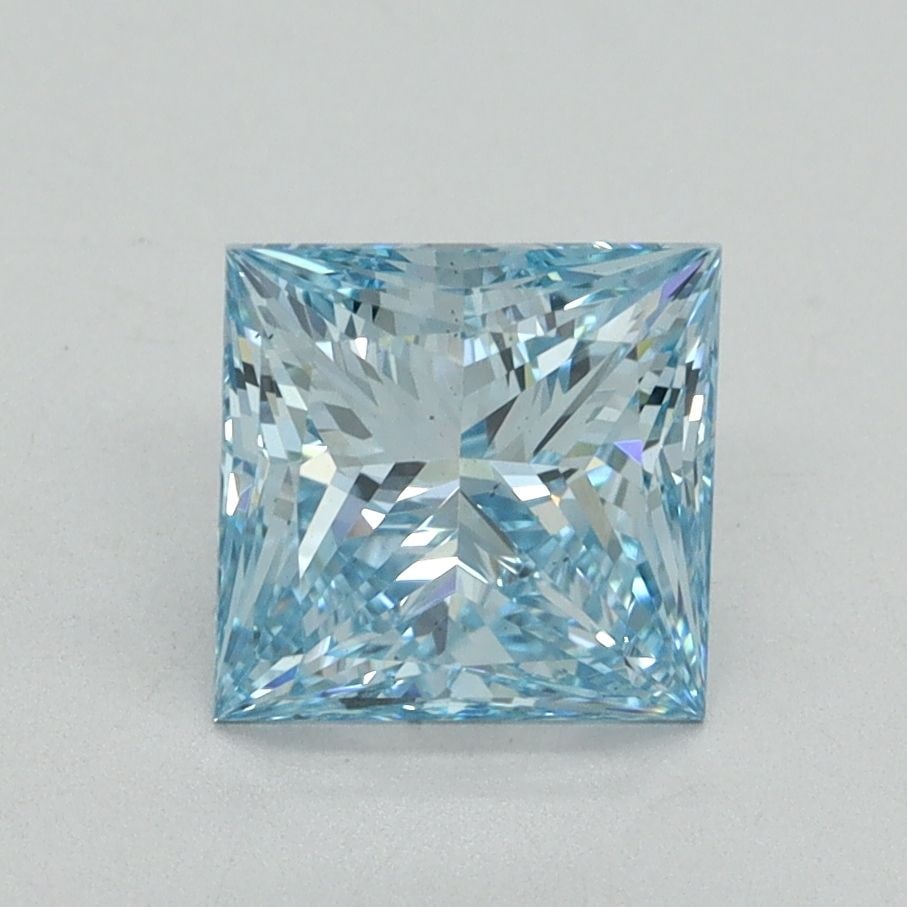 Loose Diamond - PRINCESS 1.61ct Fancy Vivid Blue VS2: Loose Diamond - PRINCESS 1.61ct Fancy Vivid Blue VS2 Source: This is a real non-mined Diamond that has been grown in a lab Shape: PRINCESS Carats: 1.61 Color: Fancy Vivid Blue Certification: IGI Video