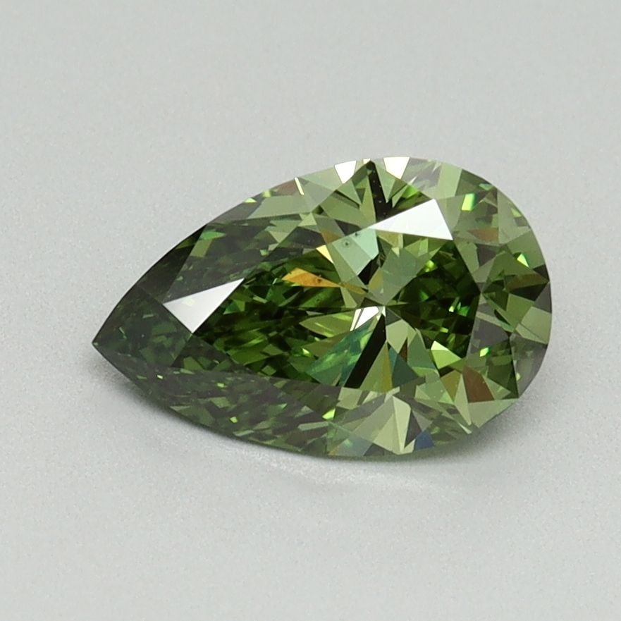 Loose Diamond - PEAR 1.05ct Fancy Vivid Green VS1: Loose Diamond - PEAR 1.05ct Fancy Vivid Green VS1 Source: This is a real non-mined Diamond that has been grown in a lab Shape: PEAR Carats: 1.05 Color: Fancy Vivid Green Certification: IGI Video: