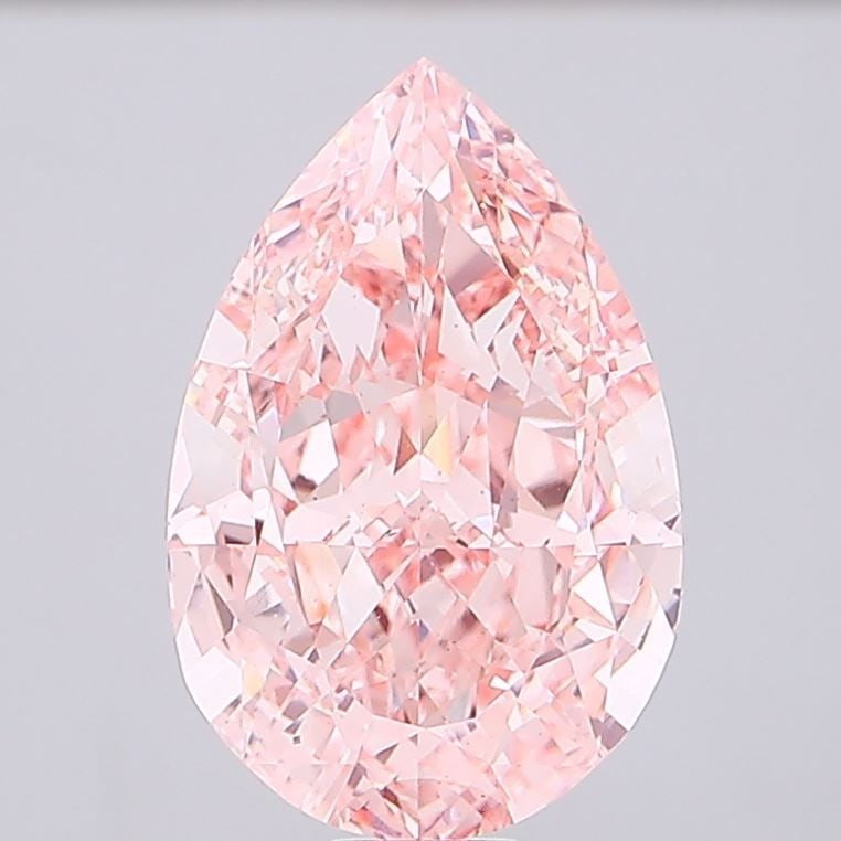 Loose Diamond - PEAR 25.14ct Fancy Vivid Pink VS2: Loose Diamond - PEAR 25.14ct Fancy Vivid Pink VS2 Source: This is a real non-mined Diamond that has been grown in a lab Shape: PEAR Carats: 25.14 Color: Fancy Vivid Pink Certification: IGI Video: