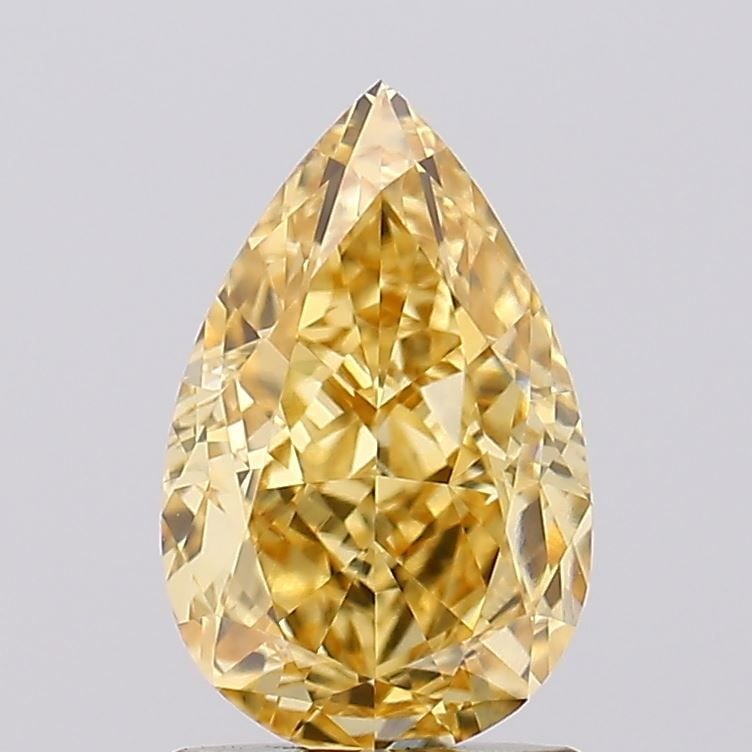 Loose Diamond - PEAR 1.61ct Fancy Intense Yellow VVS2: Loose Diamond - PEAR 1.61ct Fancy Intense Yellow VVS2 Source: This is a real non-mined Diamond that has been grown in a lab Shape: PEAR Carats: 1.61 Color: Fancy Intense Yellow Certification: IGI Vide
