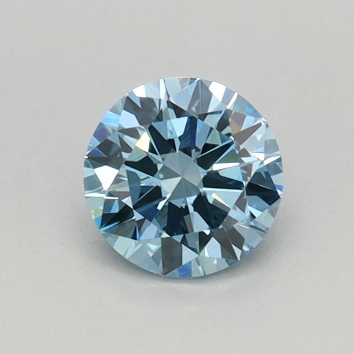 Loose Diamond - ROUND 0.37ct Fancy Vivid Blue VVS2: Loose Diamond - ROUND 0.37ct Fancy Vivid Blue VVS2 Source: This is a real non-mined Diamond that has been grown in a lab Shape: ROUND Carats: 0.37 Color: Fancy Vivid Blue Certification: IGI Video: