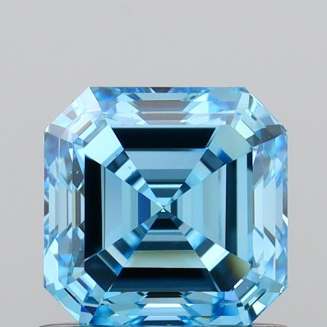 Loose Diamond - ASSCHER 1.0ct Fancy Vivid Blue VS1: Loose Diamond - ASSCHER 1.0ct Fancy Vivid Blue VS1 Source: This is a real non-mined Diamond that has been grown in a lab Shape: ASSCHER Carats: 1.0 Color: Fancy Vivid Blue Certification: IGI Video: