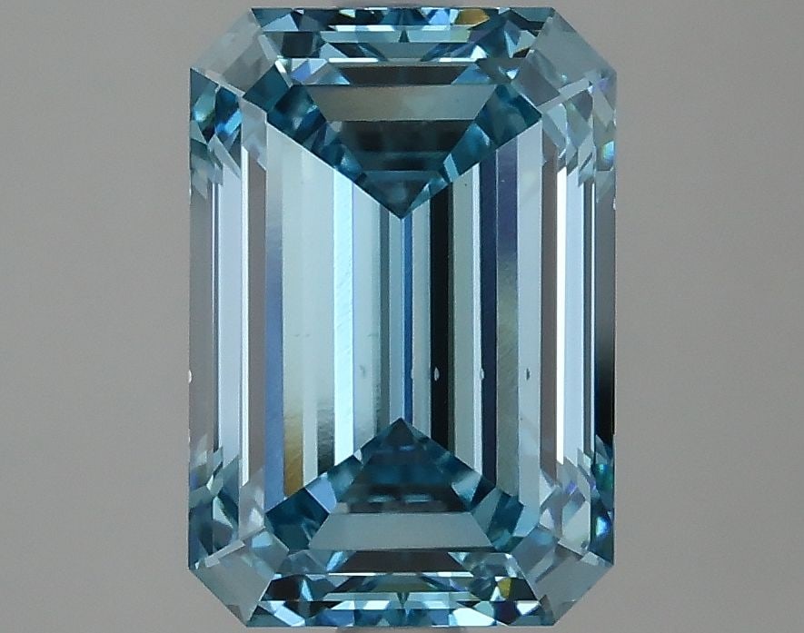 Loose Diamond - EMERALD 3.2ct Fancy Vivid Blue VS1 (1 of 1)