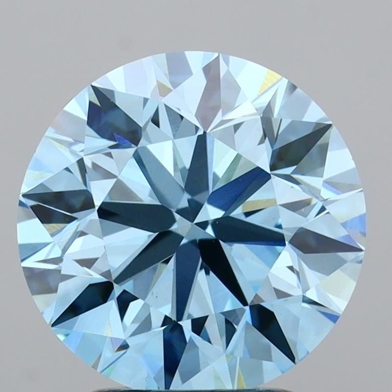 Loose Diamond - ROUND 3.0ct Fancy Vivid Blue VS1: Loose Diamond - ROUND 3.0ct Fancy Vivid Blue VS1 Source: This is a real non-mined Diamond that has been grown in a lab Shape: ROUND Carats: 3.0 Color: Fancy Vivid Blue Certification: IGI Video: