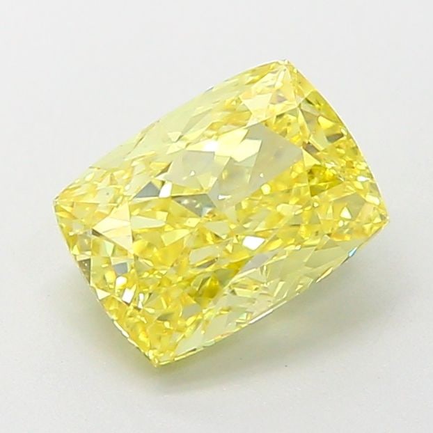 Loose Diamond - CUSHION MODIFIED 1.51ct Fancy Intense Yellow VS1: Loose Diamond - CUSHION MODIFIED 1.51ct Fancy Intense Yellow VS1 Source: This is a real non-mined Diamond that has been grown in a lab Shape: CUSHION MODIFIED Carats: 1.51 Color: Fancy Intense Yellow 