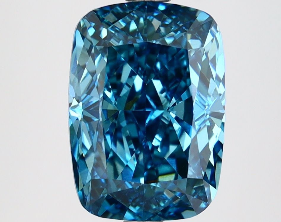 Loose Diamond - CUSHION MODIFIED 3.51ct Fancy Vivid Blue VS1: Loose Diamond - CUSHION MODIFIED 3.51ct Fancy Vivid Blue VS1 Source: This is a real non-mined Diamond that has been grown in a lab Shape: CUSHION MODIFIED Carats: 3.51 Color: Fancy Vivid Blue Certific