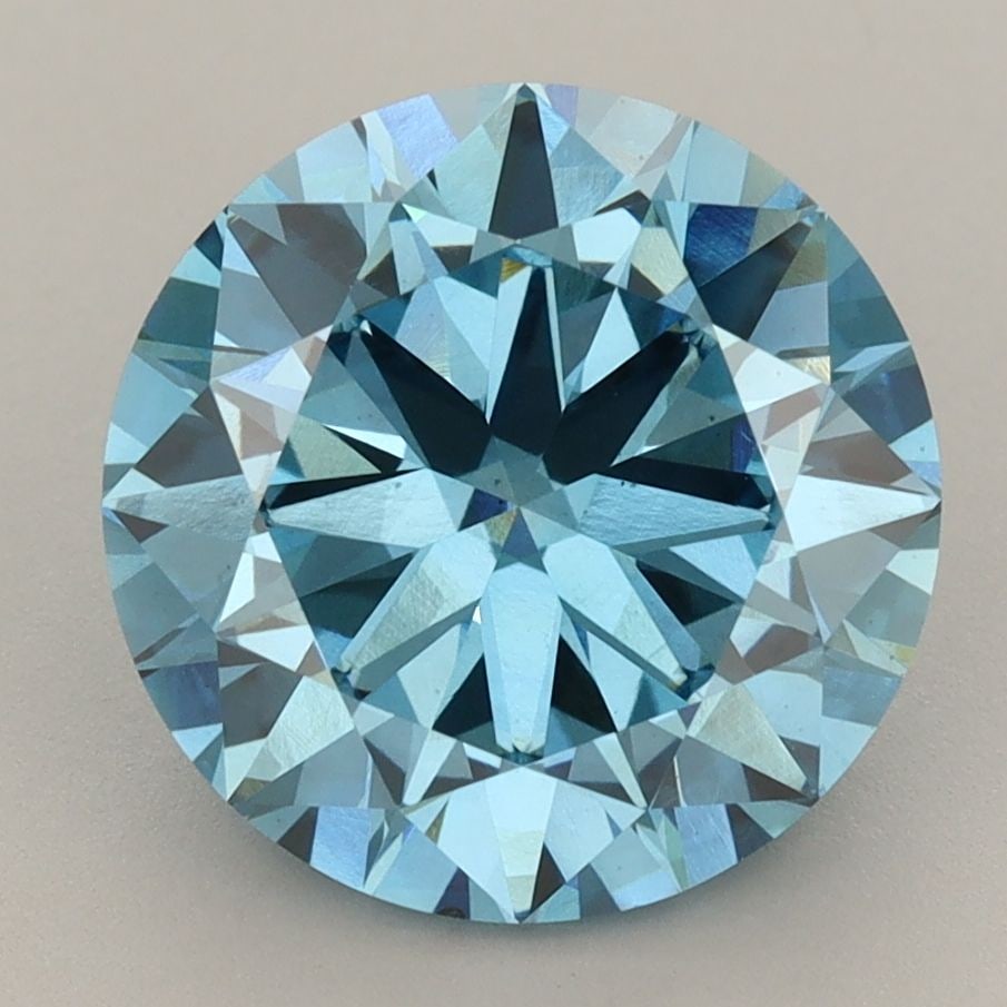 Loose Diamond - ROUND 4.32ct Fancy Vivid Blue VS2: Loose Diamond - ROUND 4.32ct Fancy Vivid Blue VS2 Source: This is a real non-mined Diamond that has been grown in a lab Shape: ROUND Carats: 4.32 Color: Fancy Vivid Blue Certification: IGI Video: