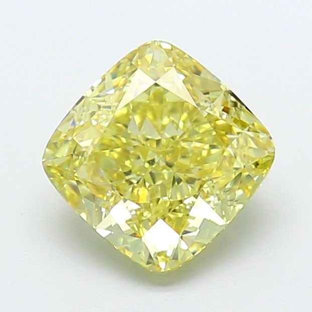 Loose Diamond - CUSHION MODIFIED 2.08ct Fancy Intense Yellow VS1: Loose Diamond - CUSHION MODIFIED 2.08ct Fancy Intense Yellow VS1 Source: This is a real non-mined Diamond that has been grown in a lab Shape: CUSHION MODIFIED Carats: 2.08 Color: Fancy Intense Yellow 