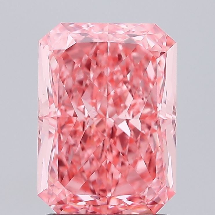 Loose Diamond - RADIANT 2.07ct Fancy Vivid Pink VS1: Loose Diamond - RADIANT 2.07ct Fancy Vivid Pink VS1 Source: This is a real non-mined Diamond that has been grown in a lab Shape: RADIANT Carats: 2.07 Color: Fancy Vivid Pink Certification: IGI Video: