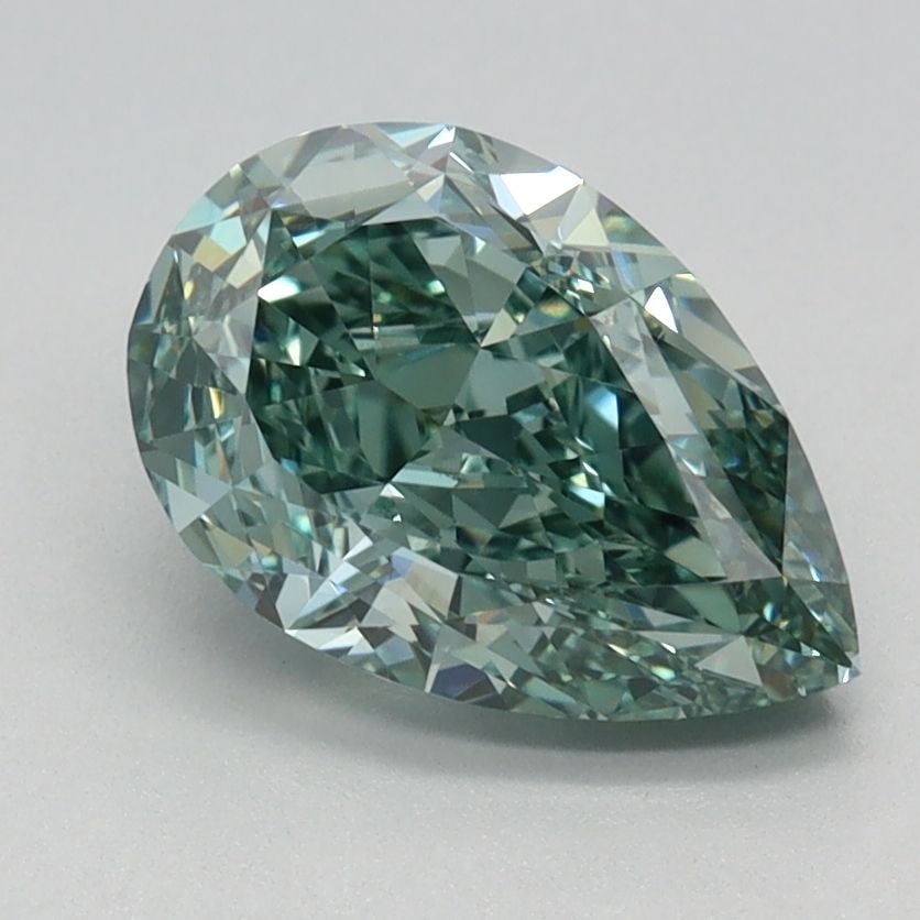 Loose Diamond - PEAR 1.77ct Fancy Vivid Green VS1: Loose Diamond - PEAR 1.77ct Fancy Vivid Green VS1 Source: This is a real non-mined Diamond that has been grown in a lab Shape: PEAR Carats: 1.77 Color: Fancy Vivid Green Certification: IGI Video: