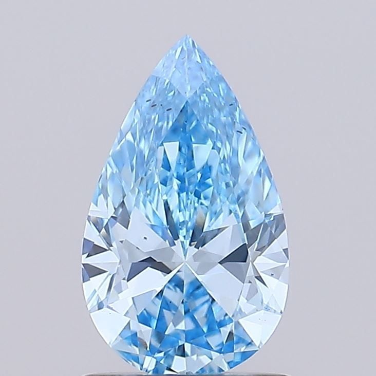 Loose Diamond - PEAR 0.95ct Fancy Vivid Blue VS2: Loose Diamond - PEAR 0.95ct Fancy Vivid Blue VS2 Source: This is a real non-mined Diamond that has been grown in a lab Shape: PEAR Carats: 0.95 Color: Fancy Vivid Blue Certification: IGI Video: