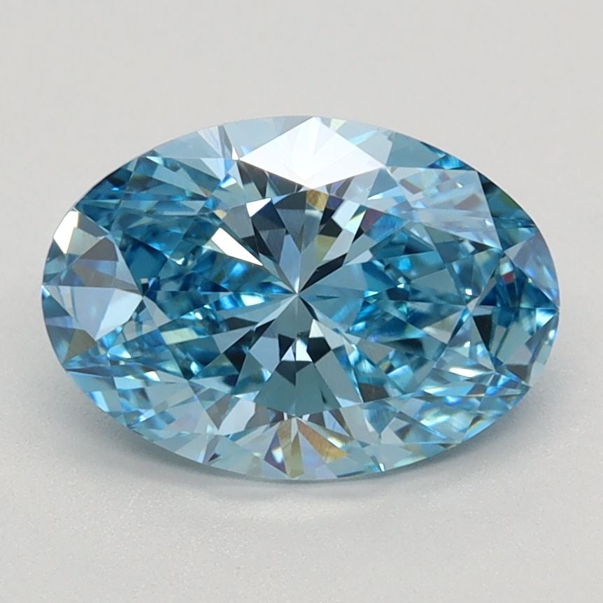 Loose Diamond - OVAL 1.59ct Fancy Vivid Blue VS1: Loose Diamond - OVAL 1.59ct Fancy Vivid Blue VS1 Source: This is a real non-mined Diamond that has been grown in a lab Shape: OVAL Carats: 1.59 Color: Fancy Vivid Blue Certification: IGI Video: