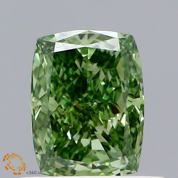 Loose Diamond - CUSHION BRILLIANT 0.58ct Fancy Vivid Green VS1: Loose Diamond - CUSHION BRILLIANT 0.58ct Fancy Vivid Green VS1 Source: This is a real non-mined Diamond that has been grown in a lab Shape: CUSHION BRILLIANT Carats: 0.58 Color: Fancy Vivid Green Cert