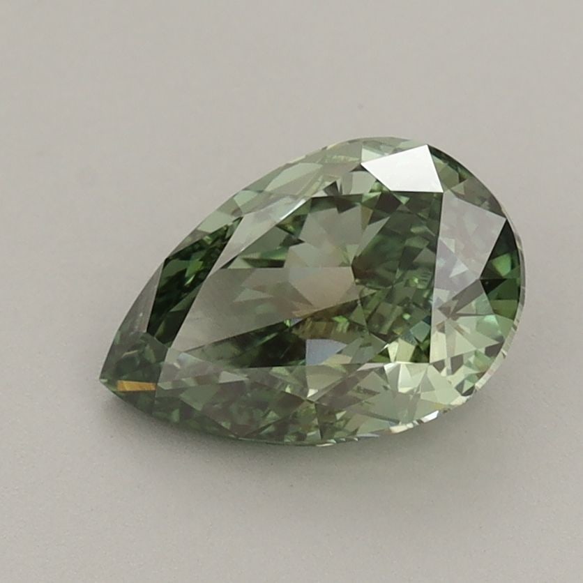 Loose Diamond - PEAR 1.43ct Fancy Vivid Green VS1: Loose Diamond - PEAR 1.43ct Fancy Vivid Green VS1 Source: This is a real non-mined Diamond that has been grown in a lab Shape: PEAR Carats: 1.43 Color: Fancy Vivid Green Certification: IGI Video: