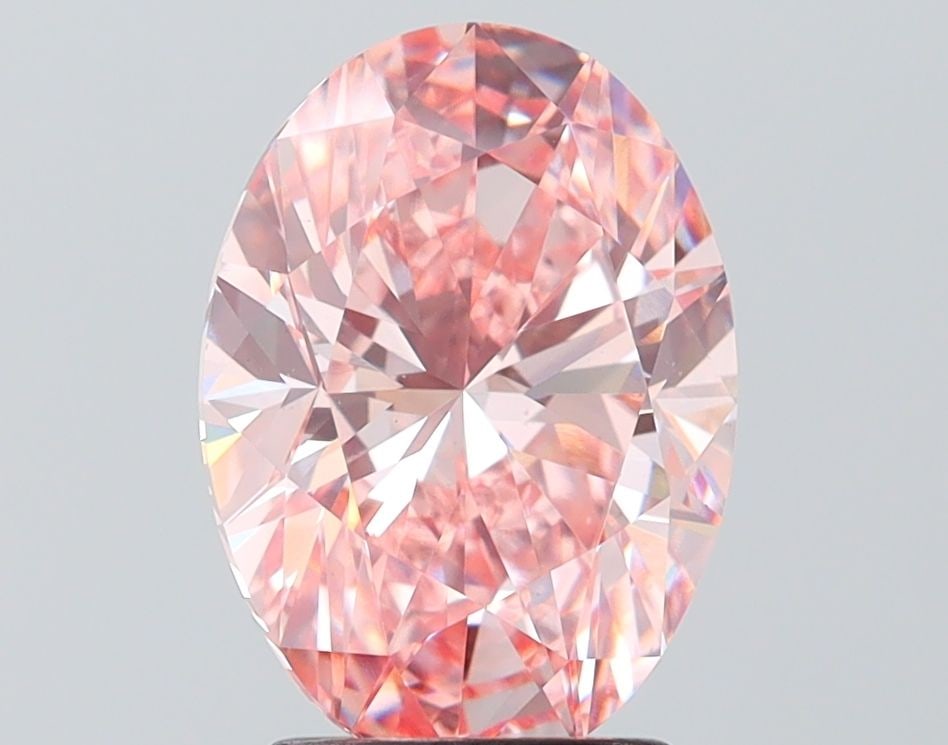 Loose Diamond - OVAL 3.0ct Fancy Vivid Pink VS1: Loose Diamond - OVAL 3.0ct Fancy Vivid Pink VS1 Source: This is a real non-mined Diamond that has been grown in a lab Shape: OVAL Carats: 3.0 Color: Fancy Vivid Pink Certification: IGI Video:
