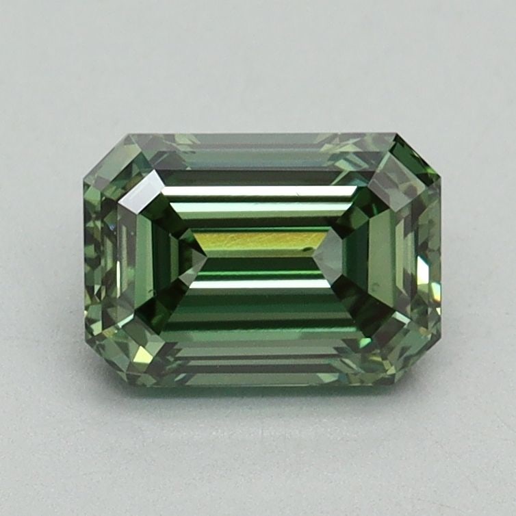 Loose Diamond - EMERALD 1.13ct Fancy Vivid Green VS1: Loose Diamond - EMERALD 1.13ct Fancy Vivid Green VS1 Source: This is a real non-mined Diamond that has been grown in a lab Shape: EMERALD Carats: 1.13 Color: Fancy Vivid Green Certification: IGI Video