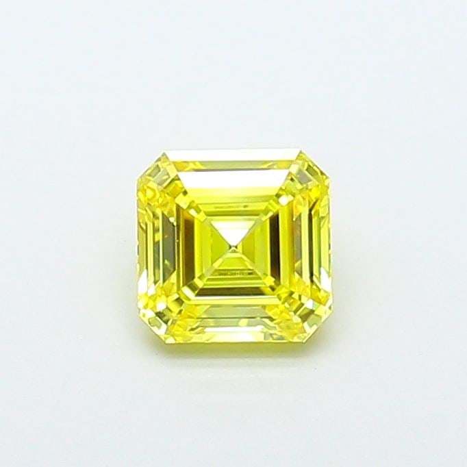 Loose Diamond - ASSCHER 1.02ct Fancy Vivid Yellow VVS2: Loose Diamond - ASSCHER 1.02ct Fancy Vivid Yellow VVS2 Source: This is a real non-mined Diamond that has been grown in a lab Shape: ASSCHER Carats: 1.02 Color: Fancy Vivid Yellow Certification: IGI Vi