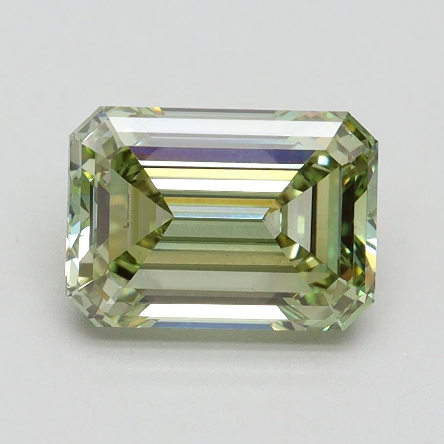 Loose Diamond - EMERALD 2.12ct Fancy Intense Green VS1: Loose Diamond - EMERALD 2.12ct Fancy Intense Green VS1 Source: This is a real non-mined Diamond that has been grown in a lab Shape: EMERALD Carats: 2.12 Color: Fancy Intense Green Certification: IGI V