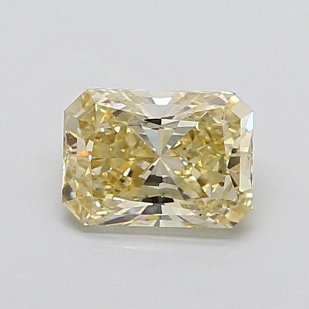 Loose Diamond - RADIANT 2.02ct Fancy Light Yellow VS2: Loose Diamond - RADIANT 2.02ct Fancy Light Yellow VS2 Source: This is a real non-mined Diamond that has been grown in a lab Shape: RADIANT Carats: 2.02 Color: Fancy Light Yellow Certification: IGI Add